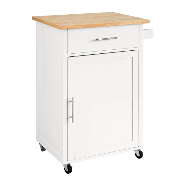 SoBuy Küchenwagen mit einer Schublade Holzfarbe 68x46x90 cm, Funktional, FKW102-WN