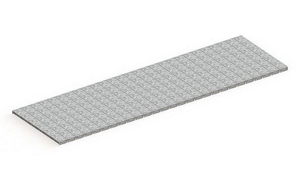 Meta Stahlpaneelboden 2700x800x25 mm, verzinkt, für Palettenregal MULTIPAL, 20057907