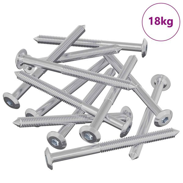 vidaXL Möbel-Schrauben 1200-teilig Silber Stahl, 864402