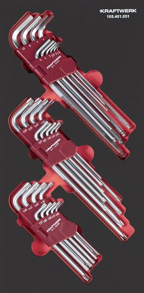 Kraftwerk PRO LINE EVA3 Winkelstiftschüssel-Satz Einlage, 20x40 28-tlg, 105.401.051