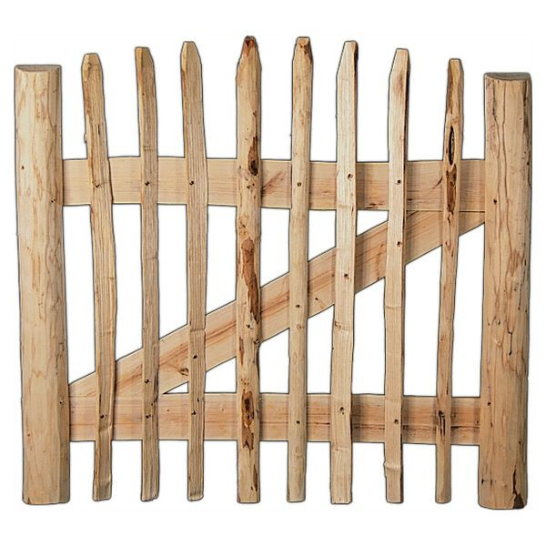 T&J ROLLO-Lattenzauntor, Breite 100 cm, ohne Beschlag, Lattenabstand 8-10 cm, Höhe 60 cm, 34821