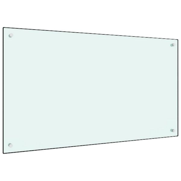 vidaXL Küchenrückwand Weiß 100x60 cm Abmessung Hartglas, 249462