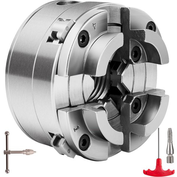VEVOR Vierbackenfutter 69,8 mm, Gewinde 1 Zoll x 8 TPI, 4 Backenfutter, CZNWKP2.7540DRMXXV0