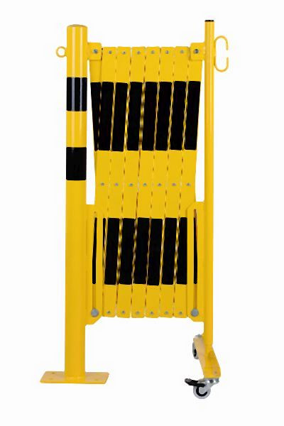 CRASH STOP Scherengitter gelb-schwarz 4,0m mit Pfosten Ø60mm, 70-70