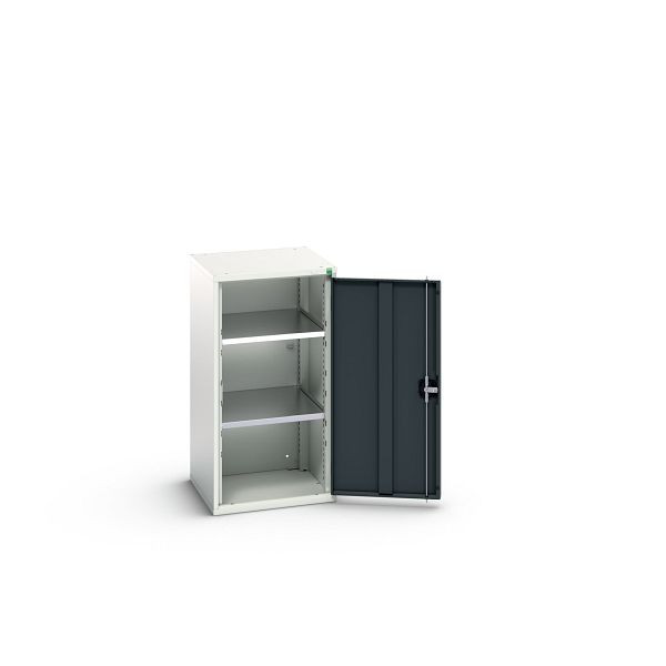 bott verso Flügeltürschrank, mit 2 Fachböden, BxTxH: 525 x 550 x 1000 mm, Lichtgrau / Anthrazitgrau, 16926059.19