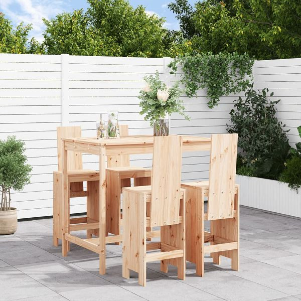 vidaXL 5-tlg. Gartenbar-Set Massivholz Kiefer, Top-Qualität, 3157775