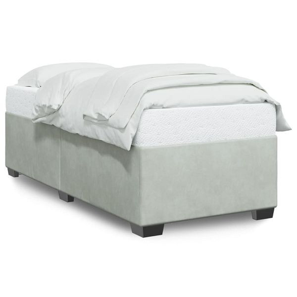 vidaXL Bettgestell Hellgrau 90x190 cm Samt, Top-Qualität, 3284601