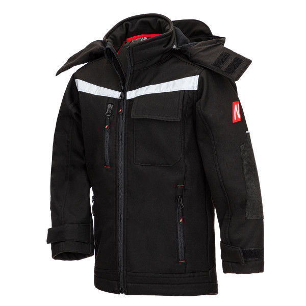 NITRAS MOTION TEX KIDS, Softshelljacke, schwarz, Größe: 164, VE: 10 Stück, 7180KIDS-164
