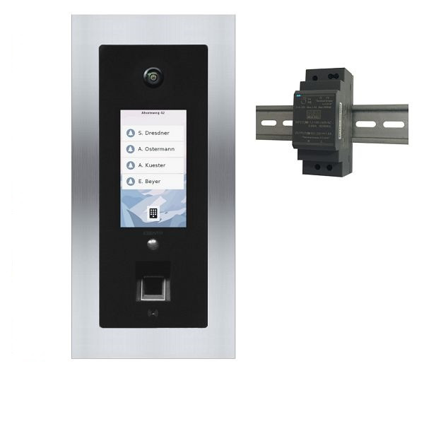 ESENTA SI-AS1100 SIAS IP / SIP Video Sprechanlage / 180° Weitwinkelkamera / Fingerprint /Blende 140 x 281 (ohne HUB), SI-AS1100