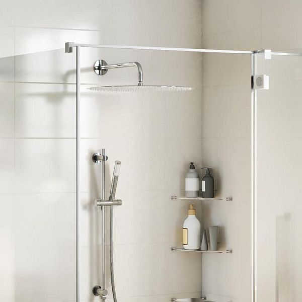 vidaXL Regenbrause Edelstahl 304 50 cm Rund, 4103896, 8721158644831