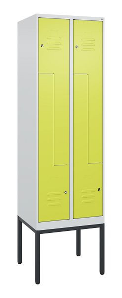 C+P Z-Spind Classic PLUS, Gestell, 4 Abteile, 2120x600x500mm, 7035/0024, Zylinderschlösser, 0800337-204 S10025