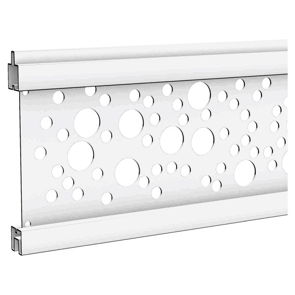 T&J ECOSTECK-Gitterfüllung Kreise, SILBER, 20 x 140 x 1800 mm, Aluminium hell eloxiert, 44688