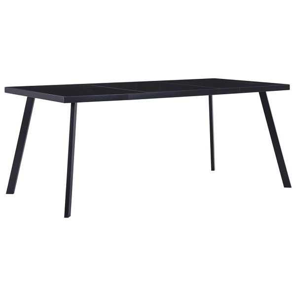 vidaXL Esstisch Schwarz 160 x 80 x 75 cm Hartglas, 281874
