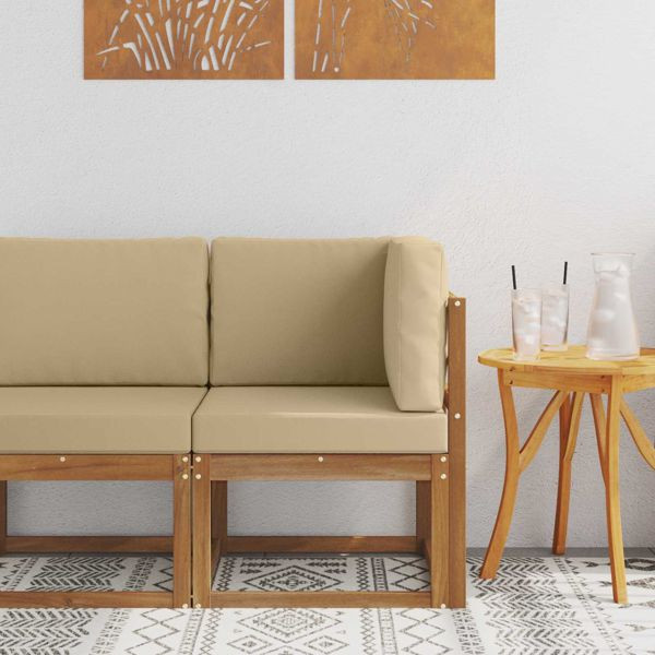 vidaXL Outdoor Ecksofa Massivholz Akazie Natur, 900467