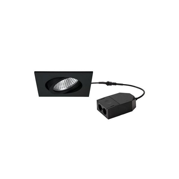 Brumberg LED-Einbaustrahler 5W LOOP-S 3000K 450lm Konverter 1LED Kunststoff IP20 schwarz hochglänzend, 144605