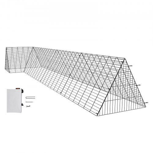 VEVOR Hühnertunnel, 400 x 100 x 61,5 cm (L x B x H) Hühnerkäfig für den Hof, tragbare Hühnertunnel für draußen mit Eckrahmen, YJSDDGJKJ000QX9MSV0