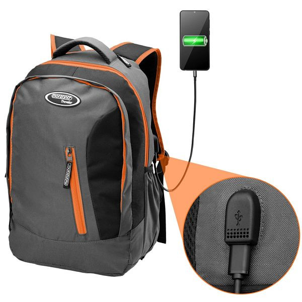 monzana Sportrucksack Grau/Orange 34L, 107620, 4251776918907