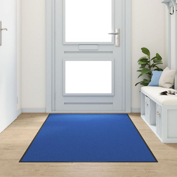 vidaXL Waschbare Fußmatte Blau 120x300 cm Abmessung, 4100738