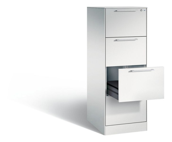 C+P Karteischrank Asisto, H1310xB440xT600mm, Farbe: Lichtgrau, Bügelgriff, 146225-421 S10000