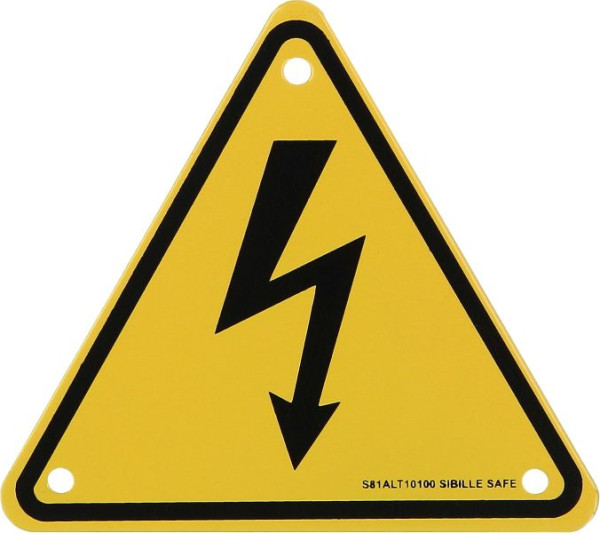 KS Tools Warnschild-Hybrid-Blitz, Aluminium, 100 mm, 117.0176