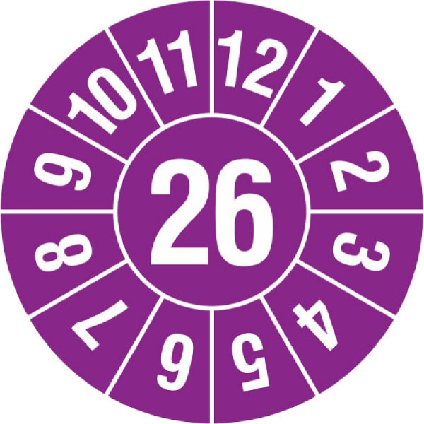 Stein HGS Prüfplaketten ohne Jahresfarbe (1 Jahr), 2026, 31.c7004-26