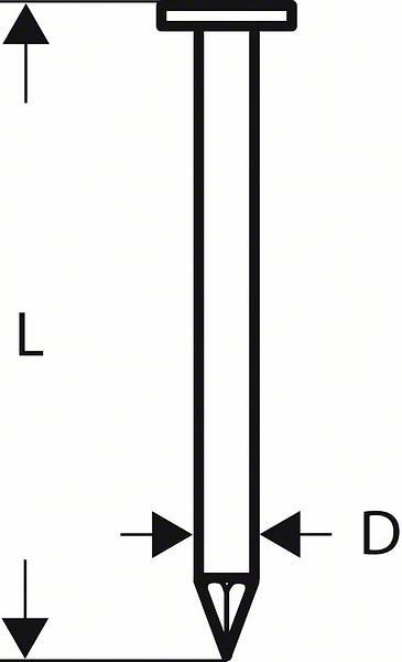Bosch Rundkopf-Streifennagel SN21RK 60G 2,8 mm, 60 mm, verzinkt, glatt, 4000er-Pack, 2608200032