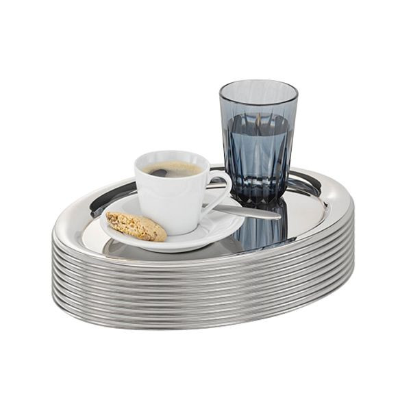 APS Serviertablett KAFFEEHAUS, Edelstahl, 20 x 14,5 cm, VE: 10er-Set, 67572