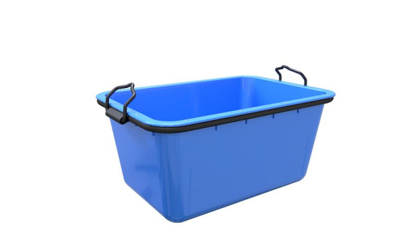 Schake Mörtelwanne aus Kunststoff in blau, mit Stahlrohr aus robustem und schlagzähem HDPE (High Density Polyethylen), 11200-B
