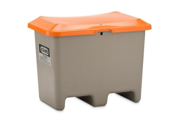Cemo Streugutbehälter Plus 3 200 l, grau/orange, ohne Entnahmeöffnung, 10567
