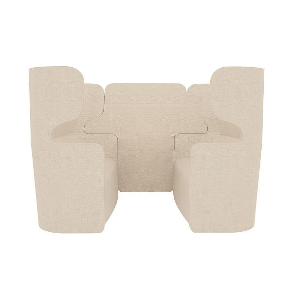 Bisley Raum in Raum Lösung Vivo, Viersitzer, Hohe Rückenlehne, NE0532 creme, VIVH4XP.NE0532