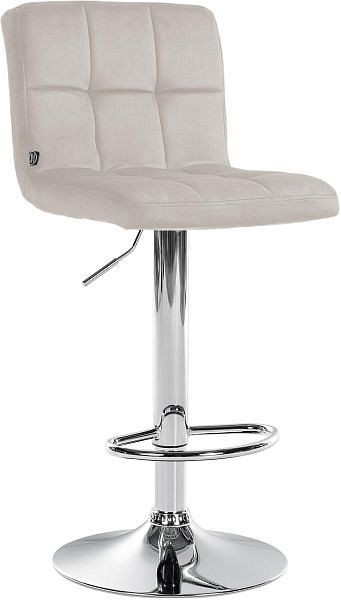 CLP Barhocker Peru Samt chrom, creme, 322491, 4251756493264