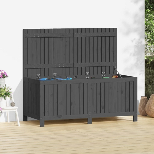 vidaXL Gartentruhe Grau 147x68x64 cm Massivholz Kiefer, 823852