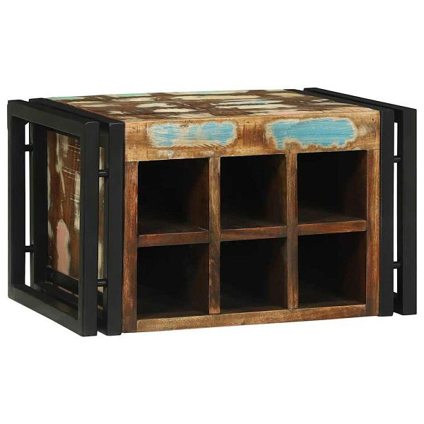 vidaXL Weinregal Mehrfarbig 46 x 35 x 27,5 cm Massivholz Altholz, 4016758