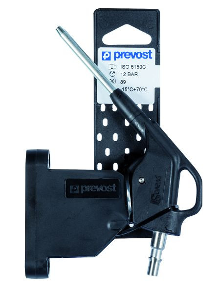 Prevost prevoS1 Blaspistole mit Wandhalterung Bg Fix+Ps1, Düse: Verbundwerkstoff OSHA, schwarz, FCBG 06OSHP