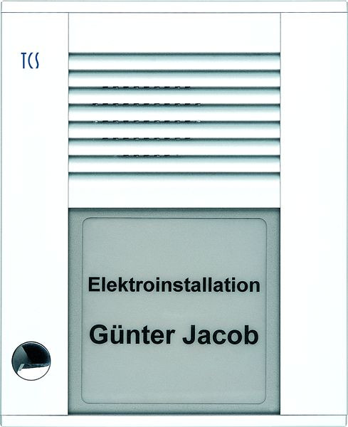 TCS Audio Außenstation Serie PDS 1 Klingeltaste (linksbündig), AP weiß, PDS01-WS/04