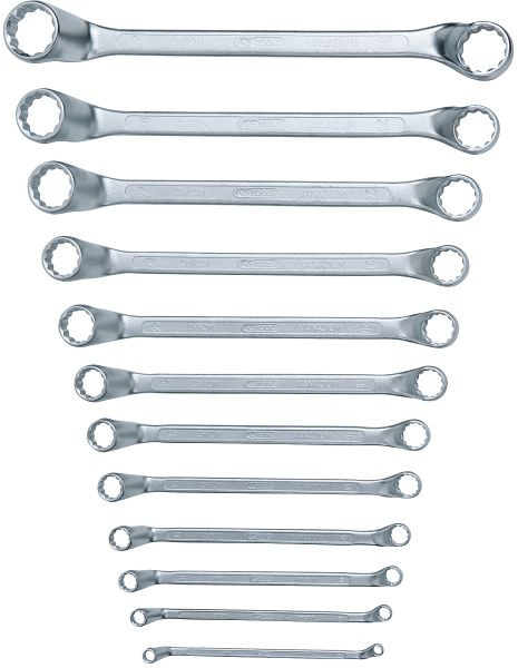 KS Tools Doppel-Ringschlüssel-Satz, 12-teilig gekröpft, 6-32mm, 517.0250