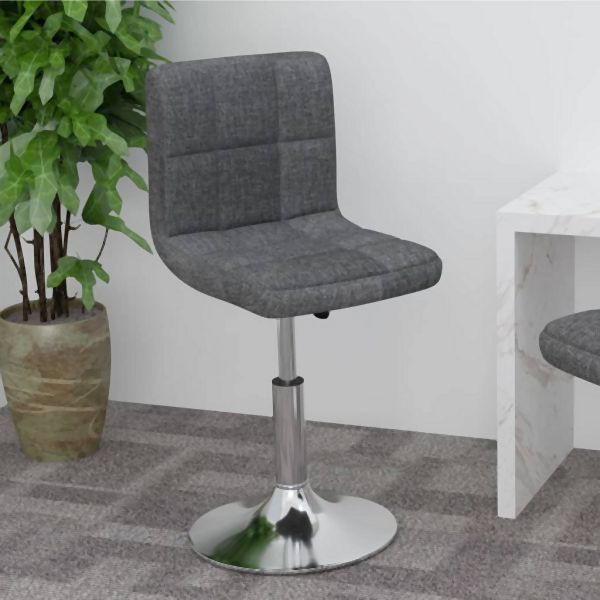 vidaXL Drehbarer Barhocker Dunkelgrau Stoff, modern, 334200