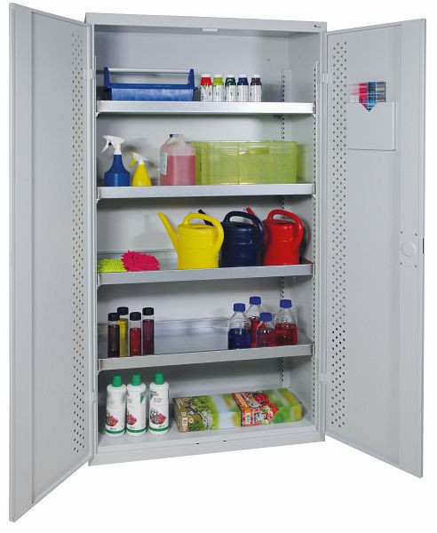 stumpf Chemikalienschrank, Abmessung 1950x1000x500 mm (HxBxT), RAL 7035/7035, 4 Wannen dichtgeschweißt, 7599307
