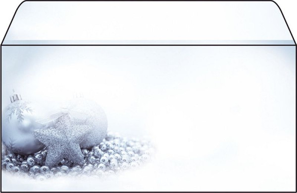 sigel Weihnachts-Umschlag Blue Mystery - DIN lang (110x220 mm), VE: 50 Stück, DU081