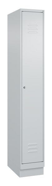 C+P Umkleidespind Classic PLUS, Sockel, 1950x300x500mm, 7035/7035, Zylinderschloss, 080020-10 S10024