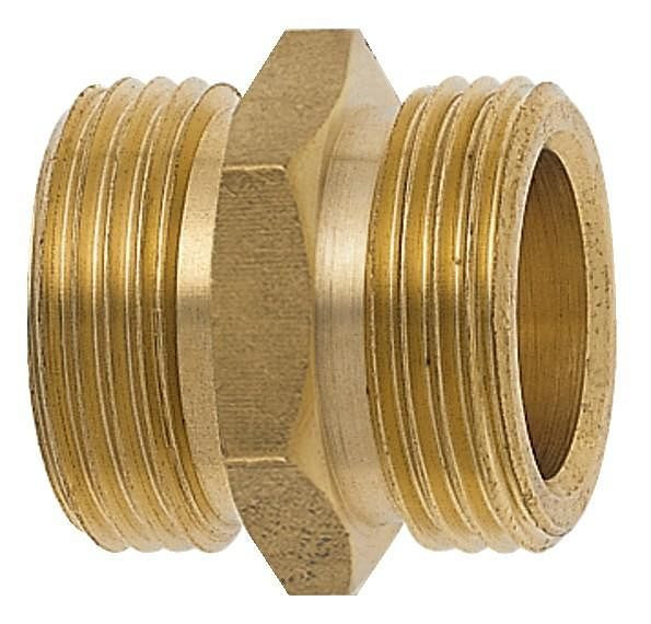 GEKA Gewindenippel, 2 x AG G 1/8" MS mit Sechskant, VE: 10 Stück, 73.4000