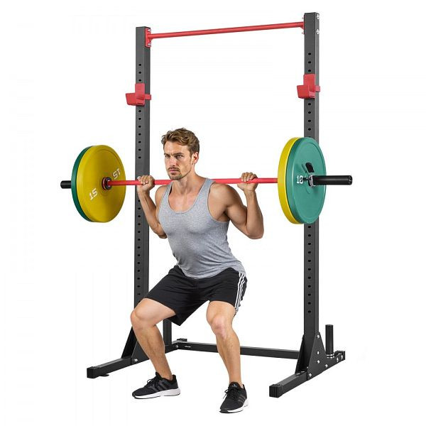 VEVOR Power Rack 362,87 kg: Squat Rack für Heimfitness, Krafttraining mit 28-fach verstellbaren J-Haken, LGXSDJBDAQG04RFA1001V0