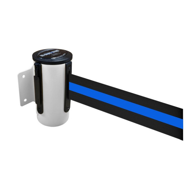 Stein HGS Wandgurtkassette -P-Line Future-, weiß, schwarz/blau/schwarz waagerecht (gestreift), mit magnetischem Gurtendstück, 12850m-0704