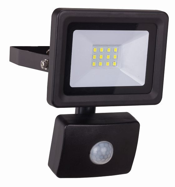 as-Schwabe LED-Strahler 50W „Optiline“ mit Bewegungsmelder schwarz, 1m schwere Gummischlauchleitung H05RN-F 3G1,0 ohne Stecker, 46335