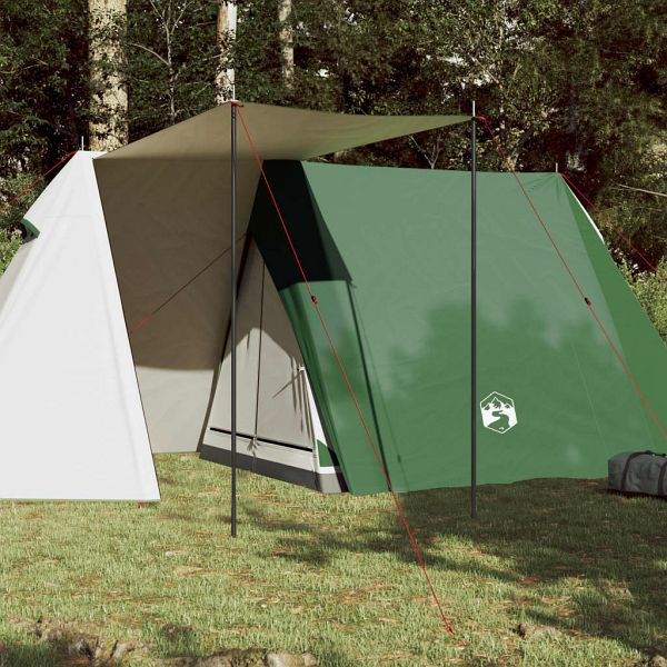 vidaXL Campingzelt 3 Personen Grün Wasserfest, Zelt-Material: 185T Polyester mit PU-Beschichtung, 94365