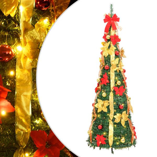 vidaXL Pop-Up-Weihnachtsbaum Künstlich 150 LEDs Grün 180 cm, 357762