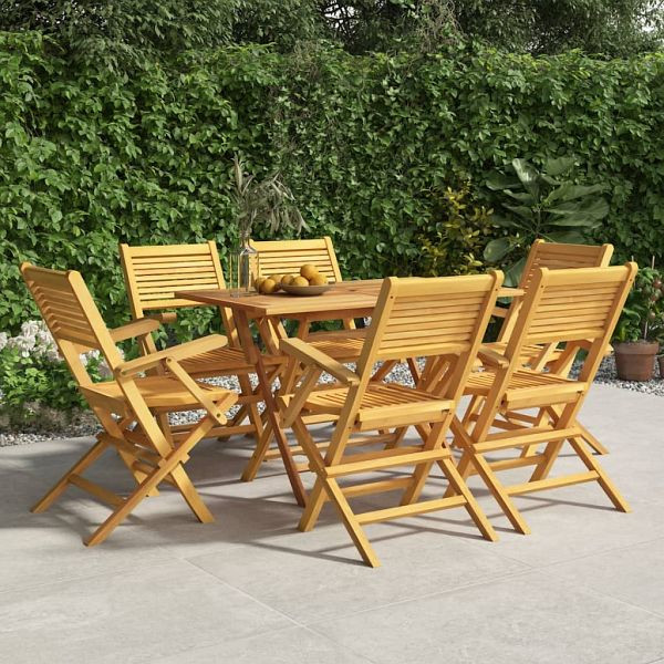 vidaXL Gartenstühle 6 Stück Klappbar 55x62x90 cm Massivholz Teak, 3155068