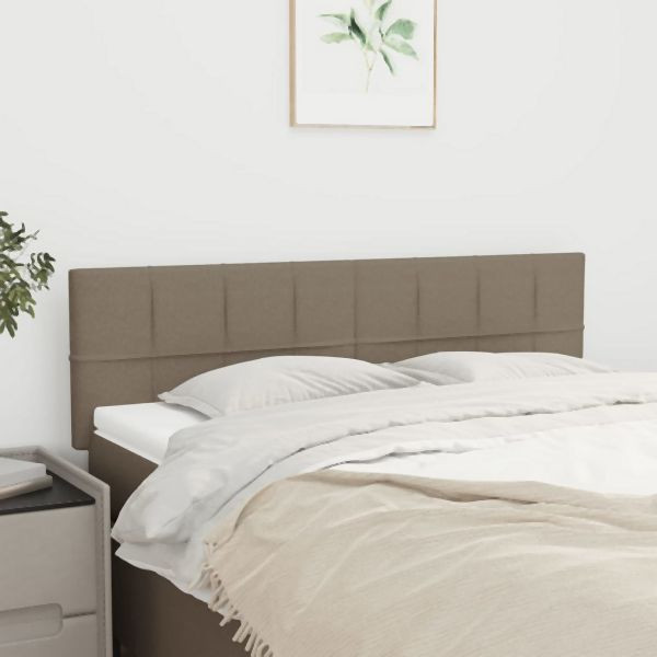 vidaXL Kopfteile 2 Stück Taupe 72x5x78/88 cm Stoff, 346050