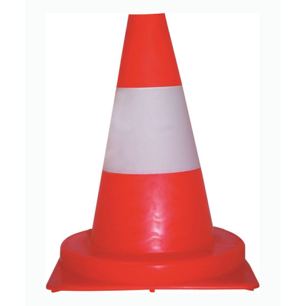 Stein HGS Leitkegel aus PVC, Höhe 300 mm, rot-weiß, teilreflektierend, 12367