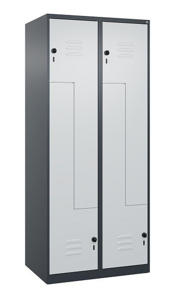 C+P Z-Spind Classic PLUS, 4 Abteile, 1850x800x500mm, 7016/7035, Drehriegel, 080003-224 S10028